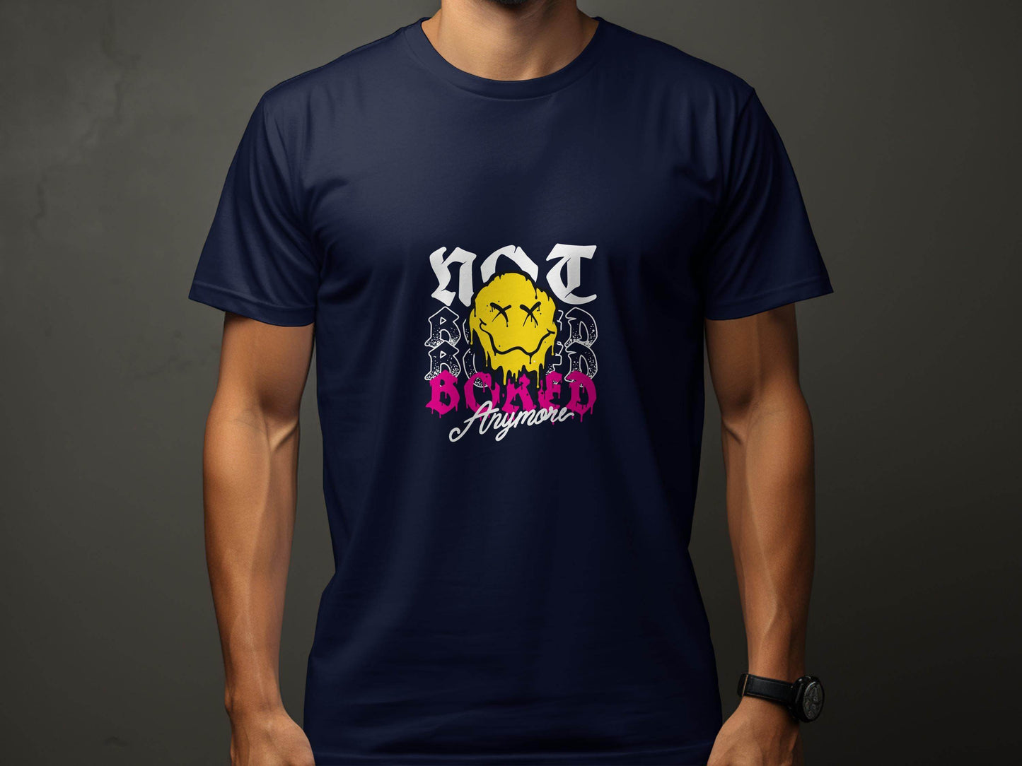 Melting Face Smiley Bored Expression Graphic T-Shirt - Design & Vybe