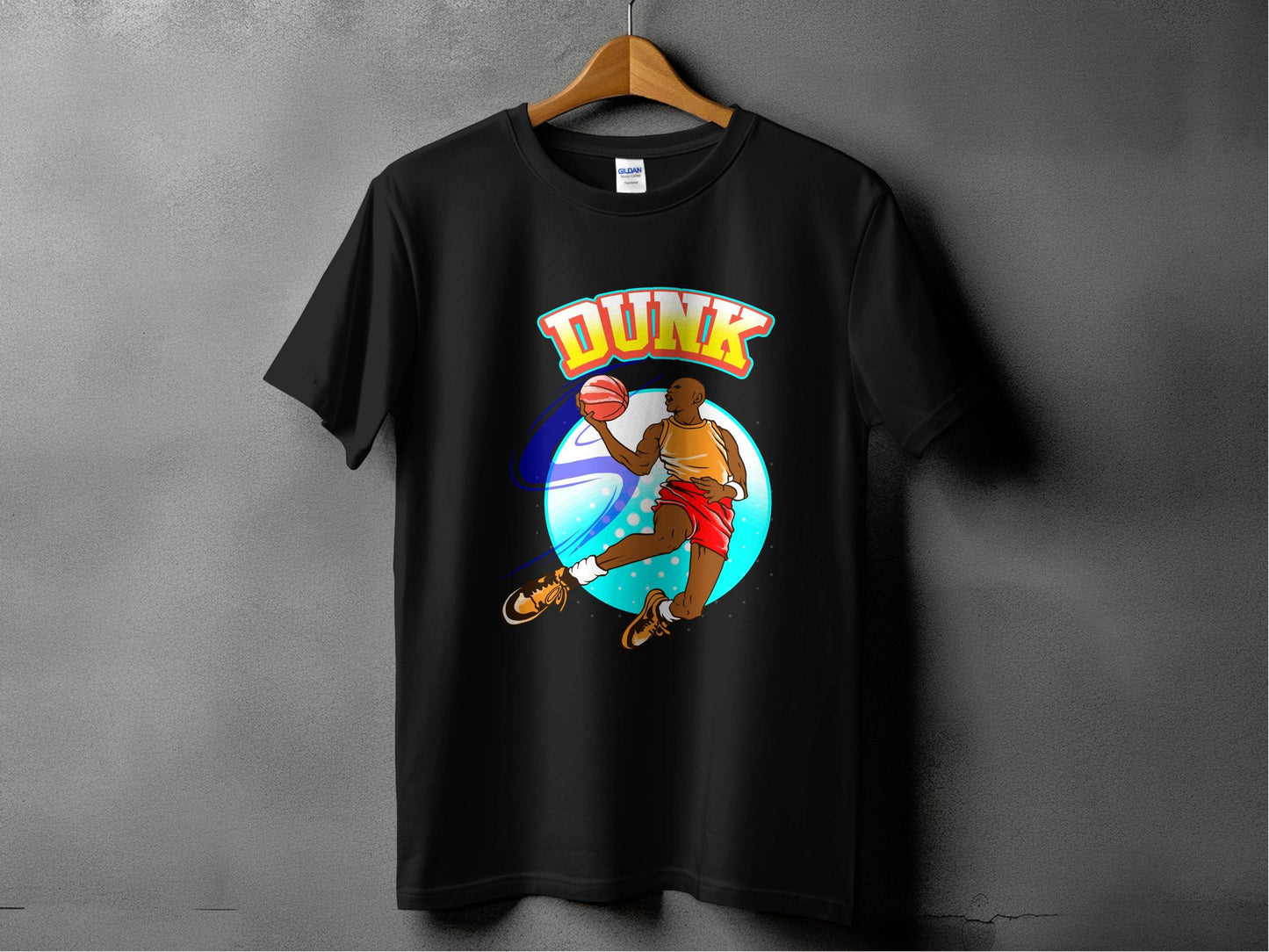Vibrant Basketball Dunk Graphic Sports T-Shirt - Design & Vybe