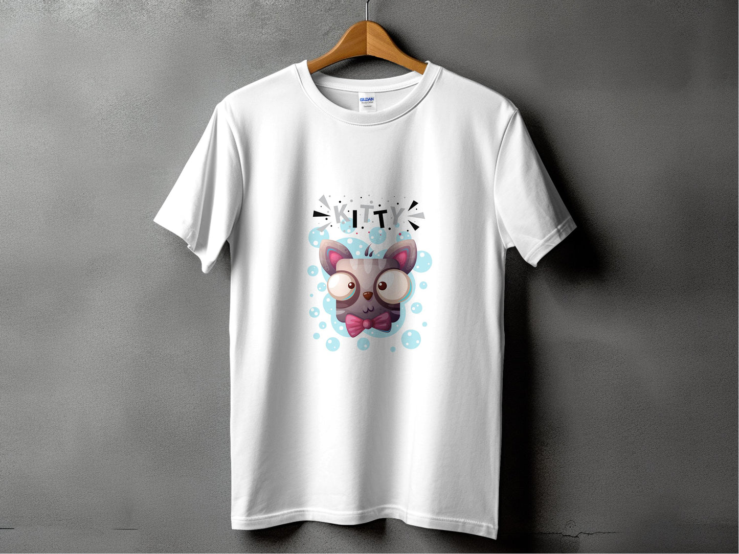 Cute Cartoon Kitty Design Printed Comfortable T-Shirt product