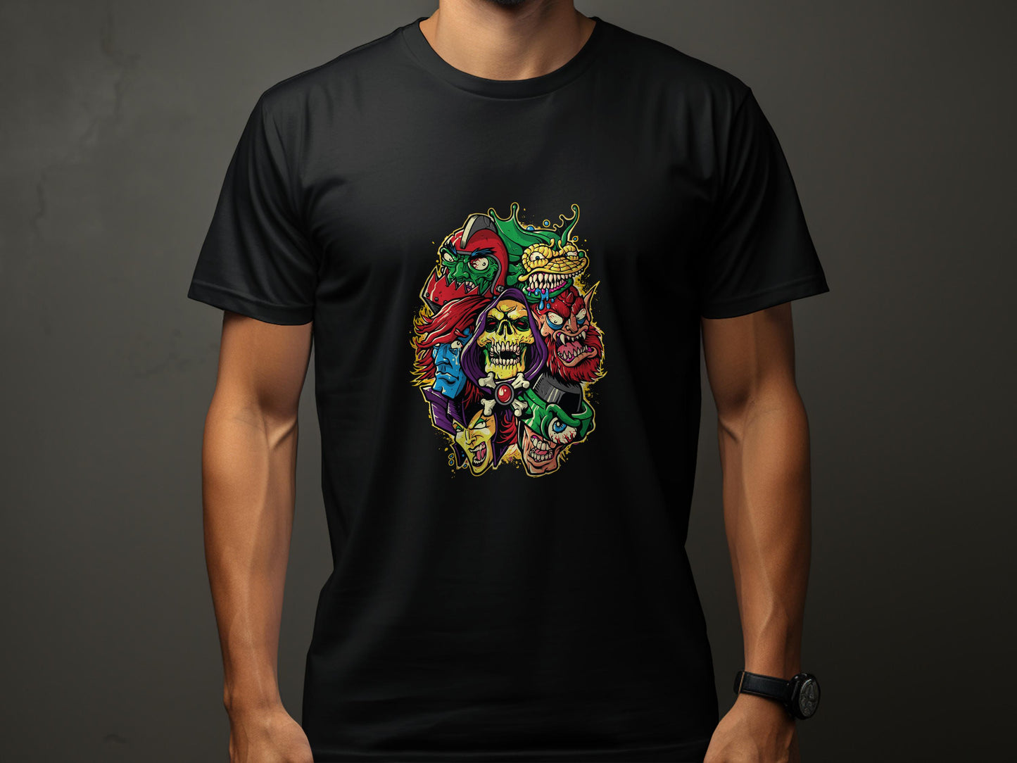 Vibrant and Unique Multicolor Skull Graphic T-Shirt product type