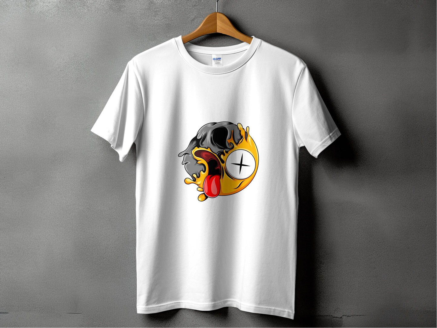 Skull Zombie Emoji Expression Creative Graphic Design T-Shirt - Design & Vybe