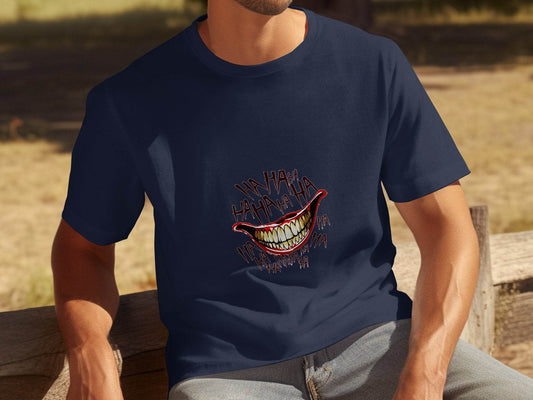 Joker's Ha Ha Mouth Funny Smile Novelty Graphic T-Shirt - Design & Vybe