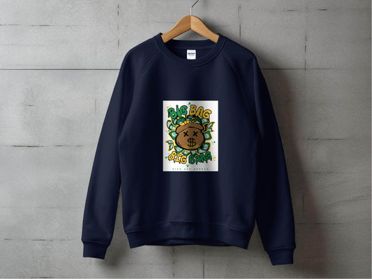 Big Bag and Big Brag Rich and Rugged Design Sweater - Design & Vybe