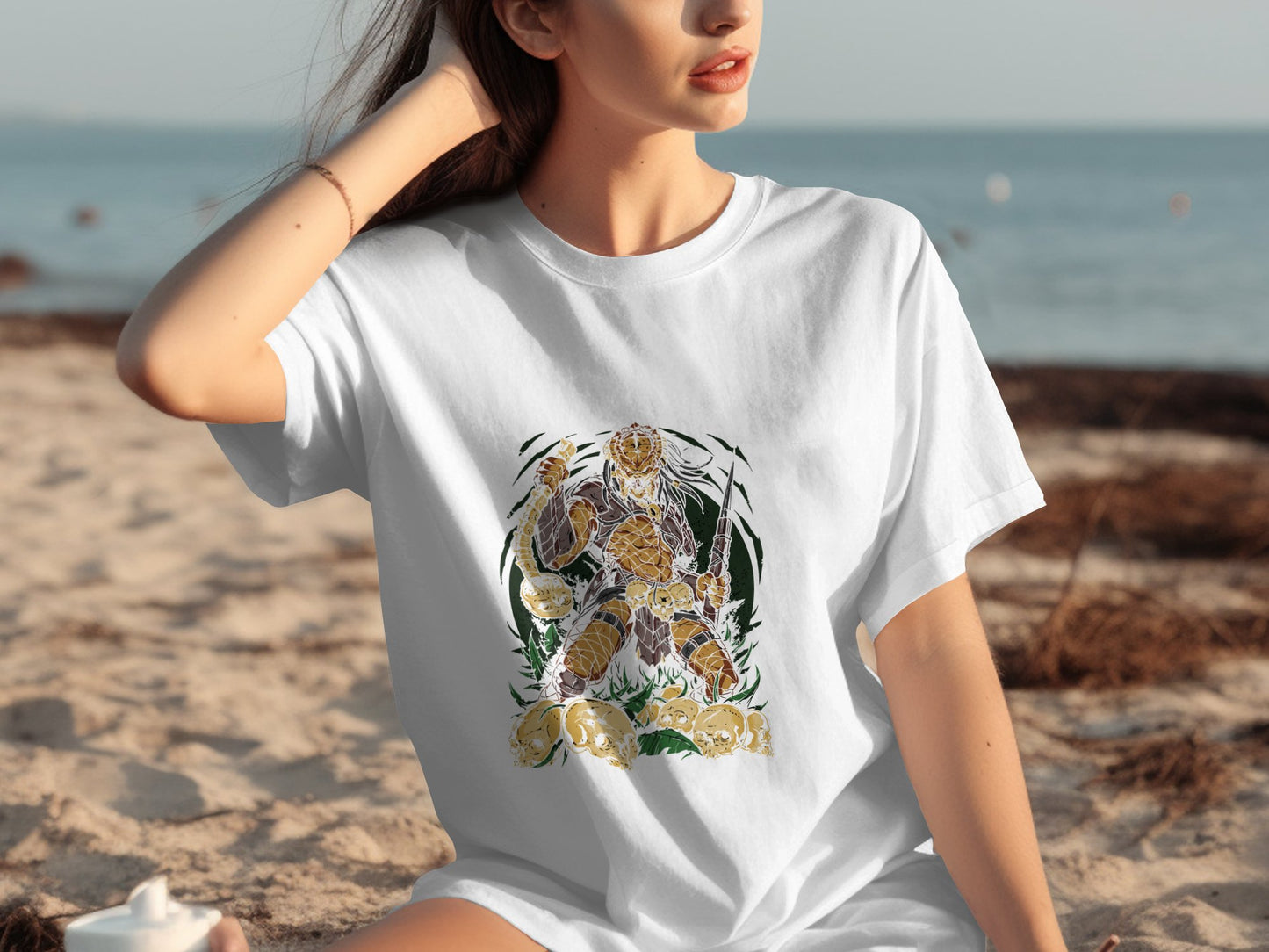 Stylish White T-shirt with Exclusive Graphic Product Type