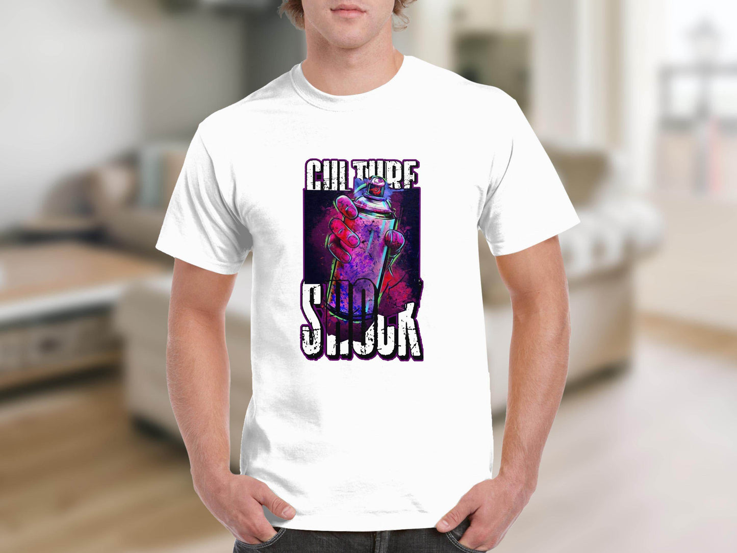 Culture Shock Spray Paint Art Cool Style T-Shirt - Design & Vybe
