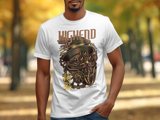 Highend Steampunk Character Illustration Print T-Shirt - Design & Vybe