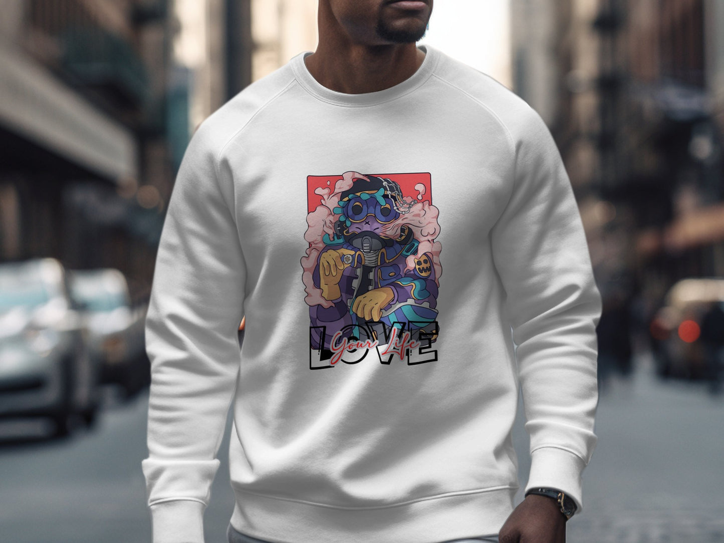 Graffiti Art Astronaut Gas Mask Love Sweatshirt product