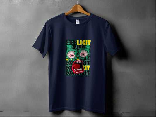 Explicit Graphic with Eyes and Mouth Design T-Shirt - Design & Vybe