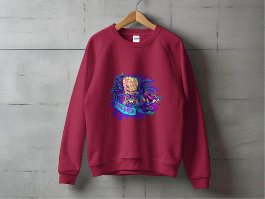 Predator Head With Leaves Awesome Graphic Design Sweater - Design & Vybe