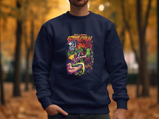 Helicopter Showdown Illustration Graphic Print Style Sweater - Design & Vybe