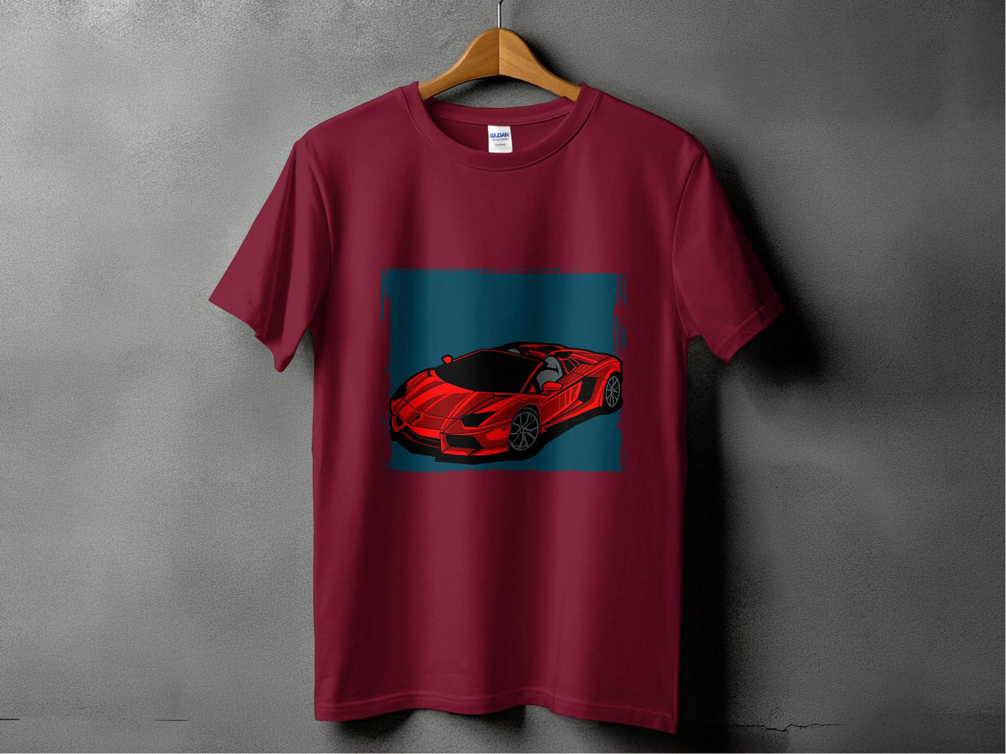 Bold Red Supercar Print Graphic T-Shirt - Design & Vybe