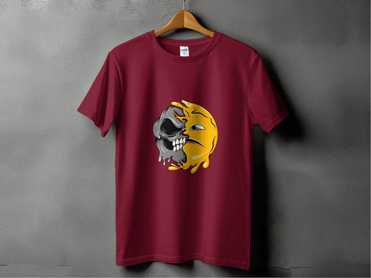 Half Skull Half Sun Design Graphic Art Cool Print T-Shirt - Design & Vybe