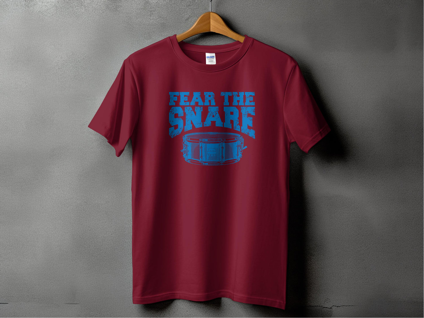 Fear The Snare Graphic Design Red T-Shirt product type