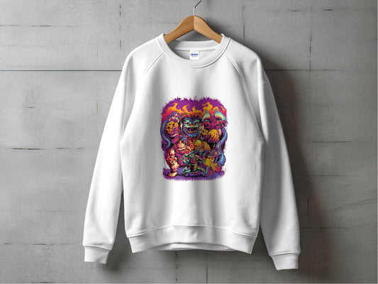 Epic Fantasy Illustration Featuring Fearsome Creatures Sweater - Design & Vybe