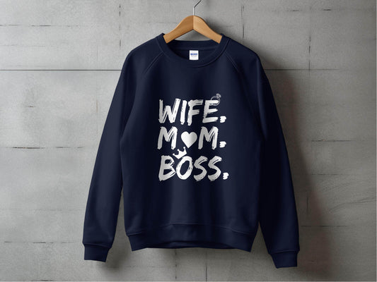 Wife Mom Boss Superwoman Design For Queens Sweater - Design & Vybe