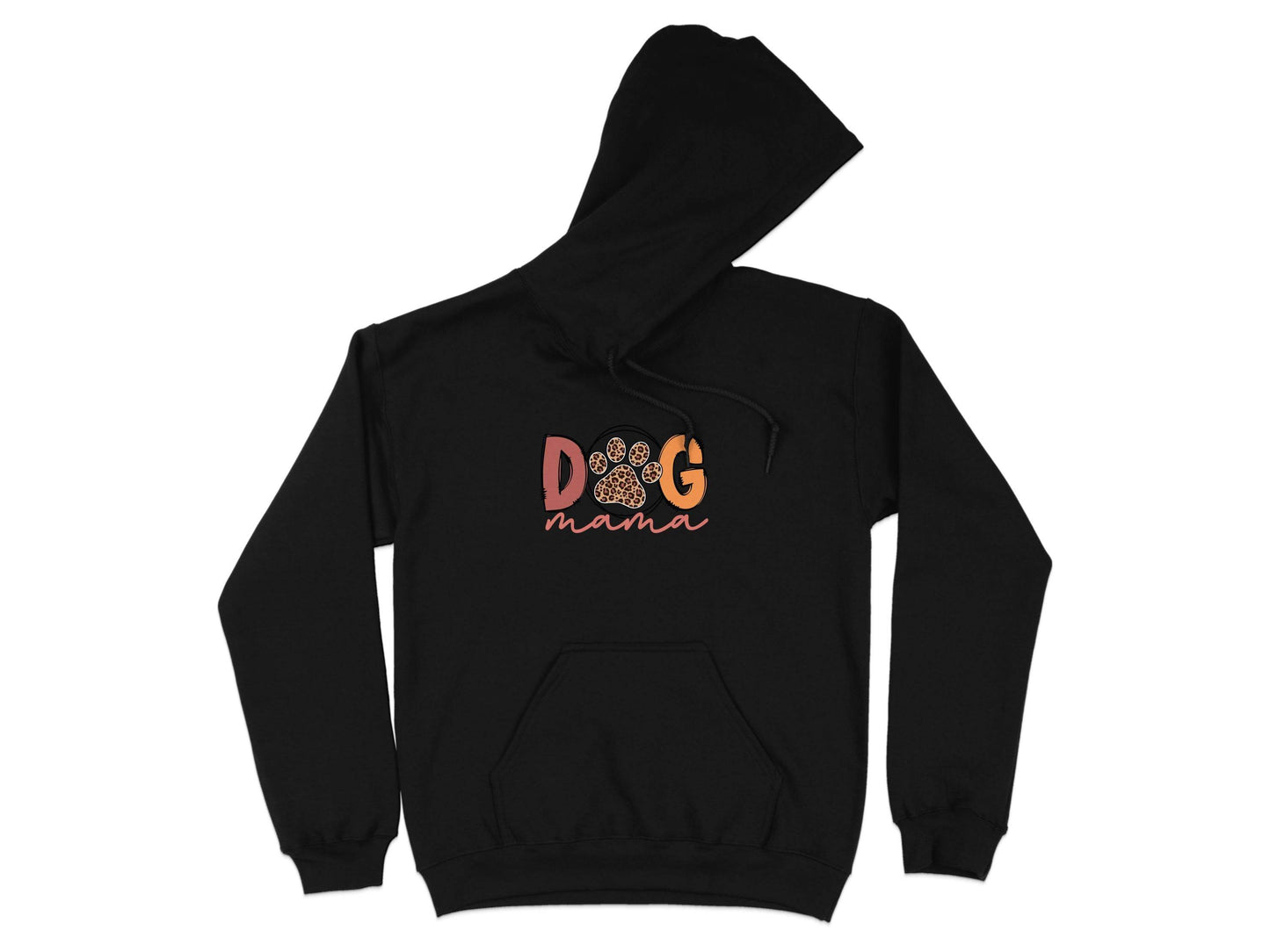 Dog Mama Paw With Leopard Print For Animal Lovers Hoodie - Design & Vybe