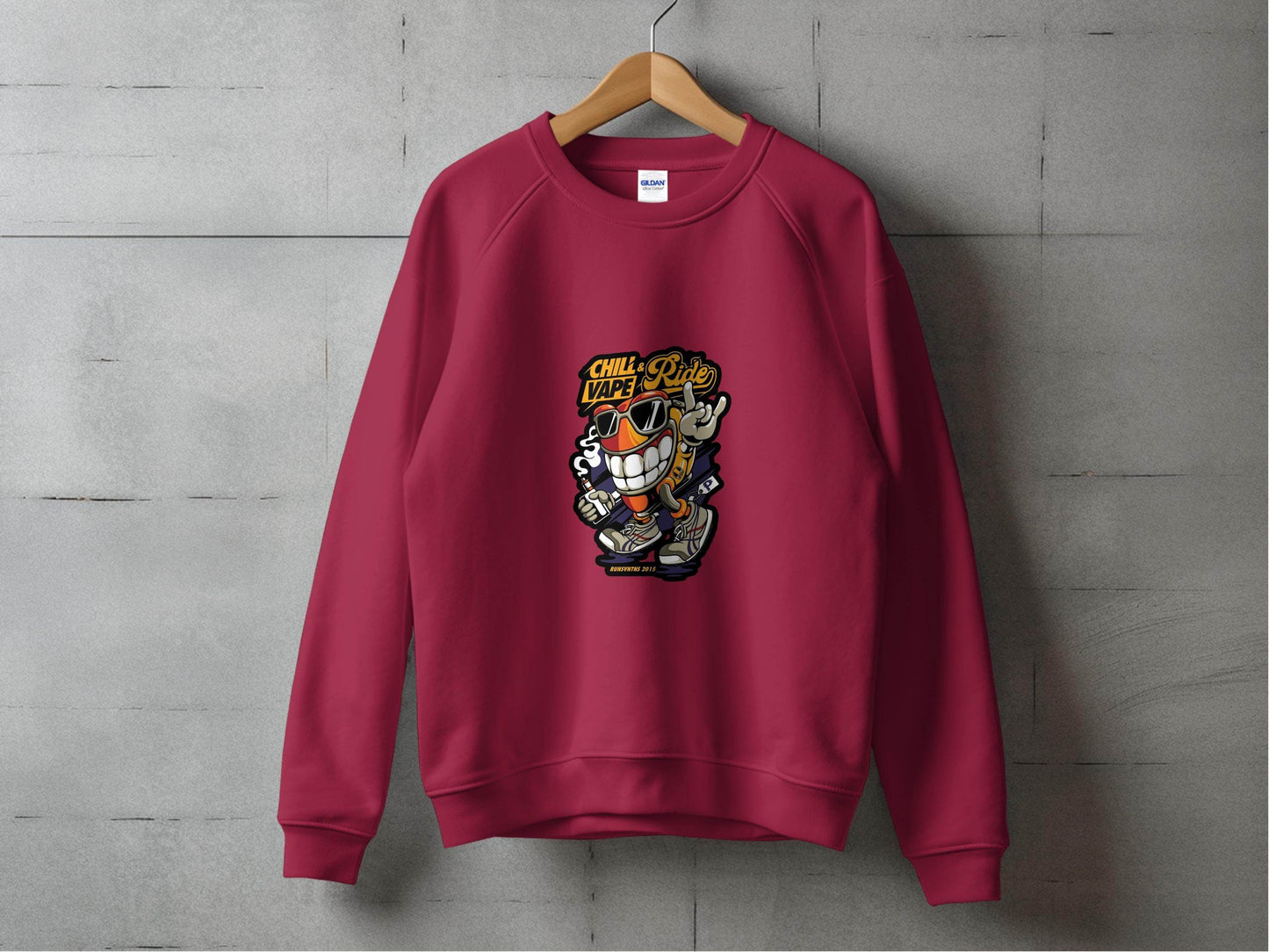 Chill and Vape Ride Fun Cartoon Style Sweater - Design & Vybe