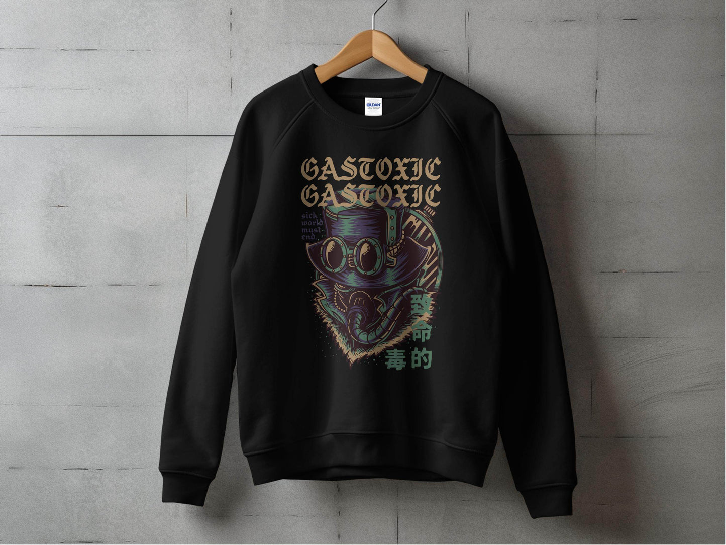 Gastoxic Sick World Masked Character Graphic Design Sweater - Design & Vybe