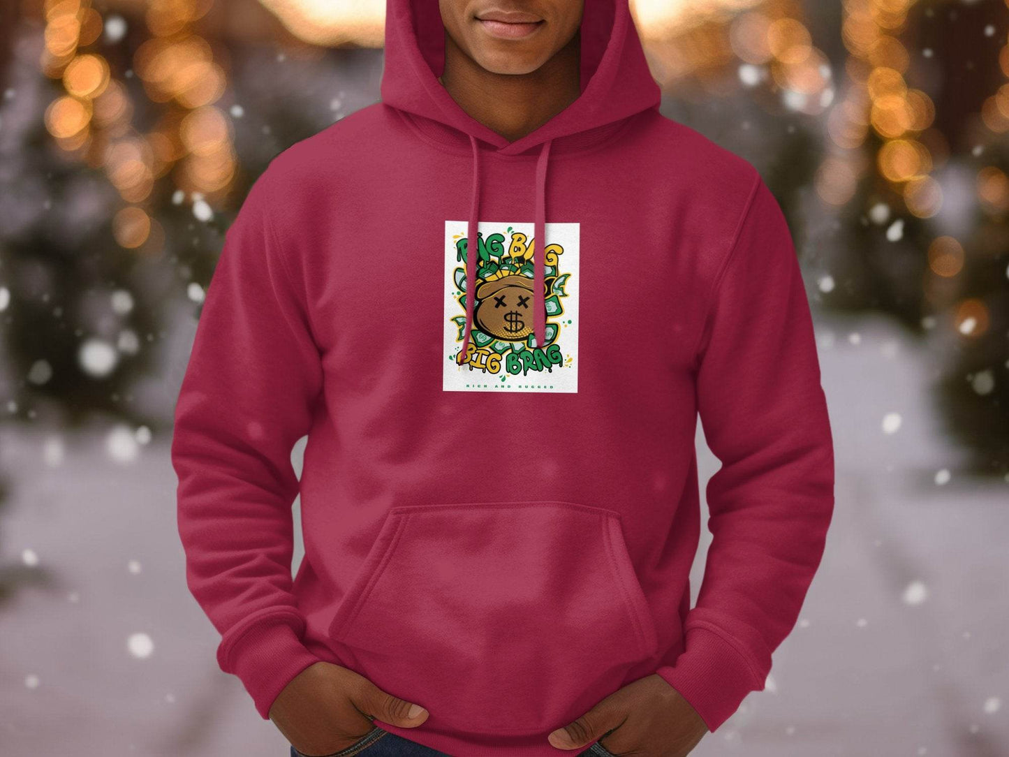 Big Bag and Big Brag Rich and Rugged Design Hoodie - Design & Vybe