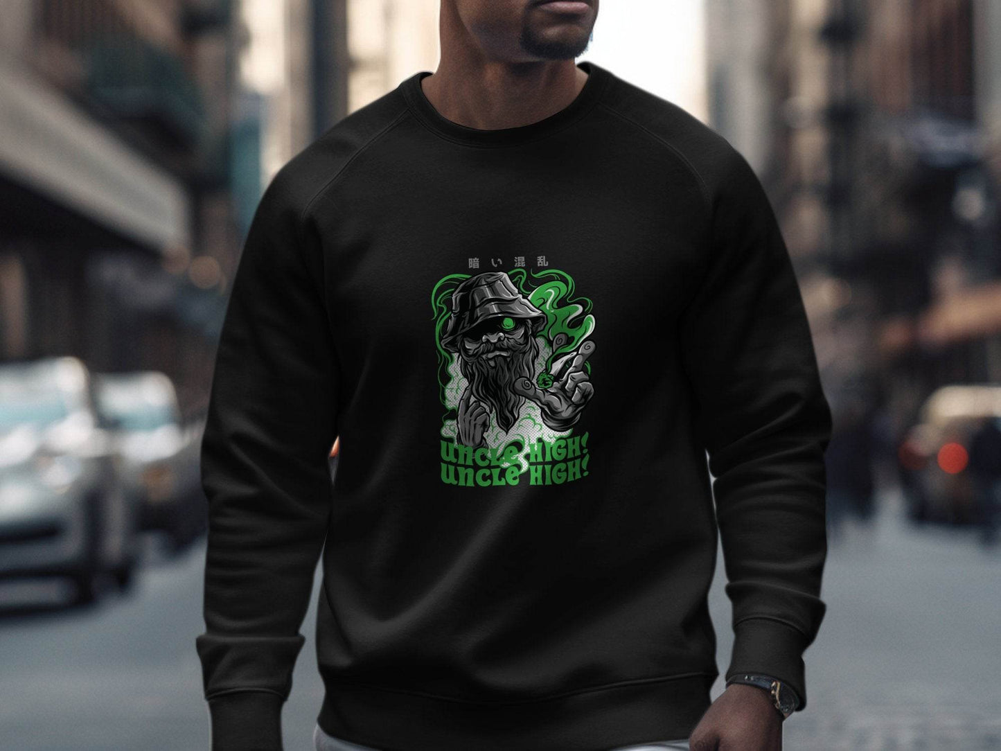 Uncle High Japanese Vector Art Sweater - Design & Vybe
