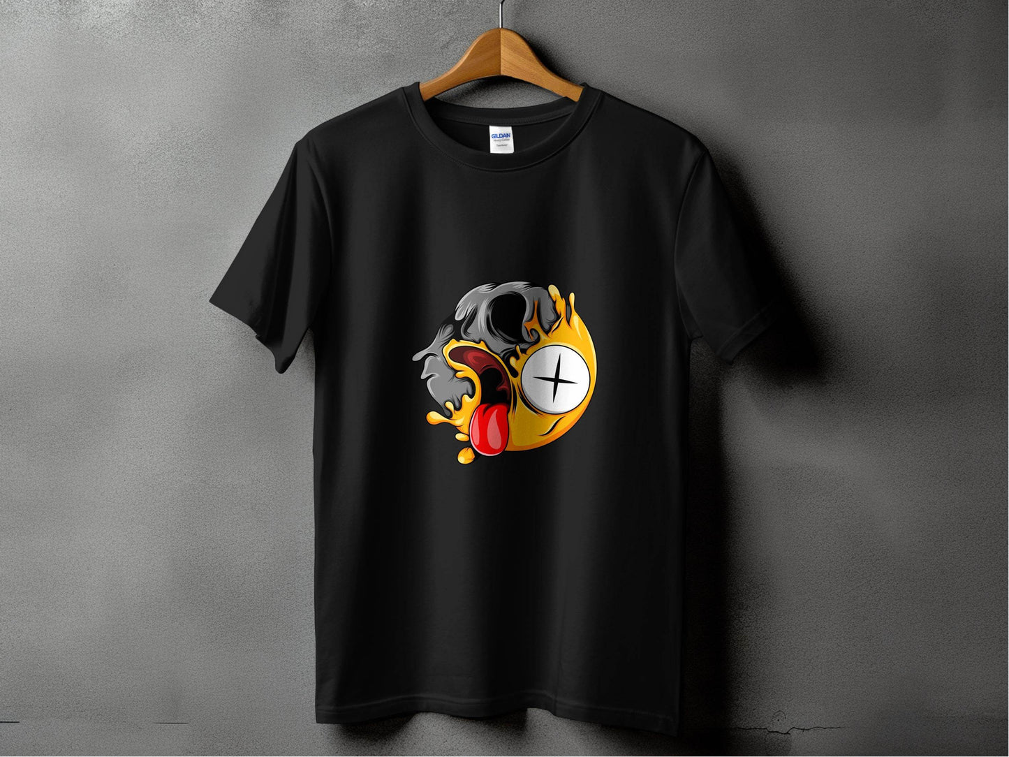 Skull Zombie Emoji Expression Creative Graphic Design T-Shirt - Design & Vybe