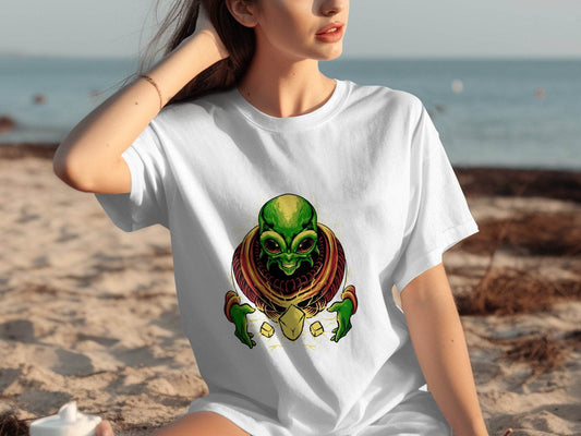 Unique Alien Graphic Beach Vibes T-shirt product type