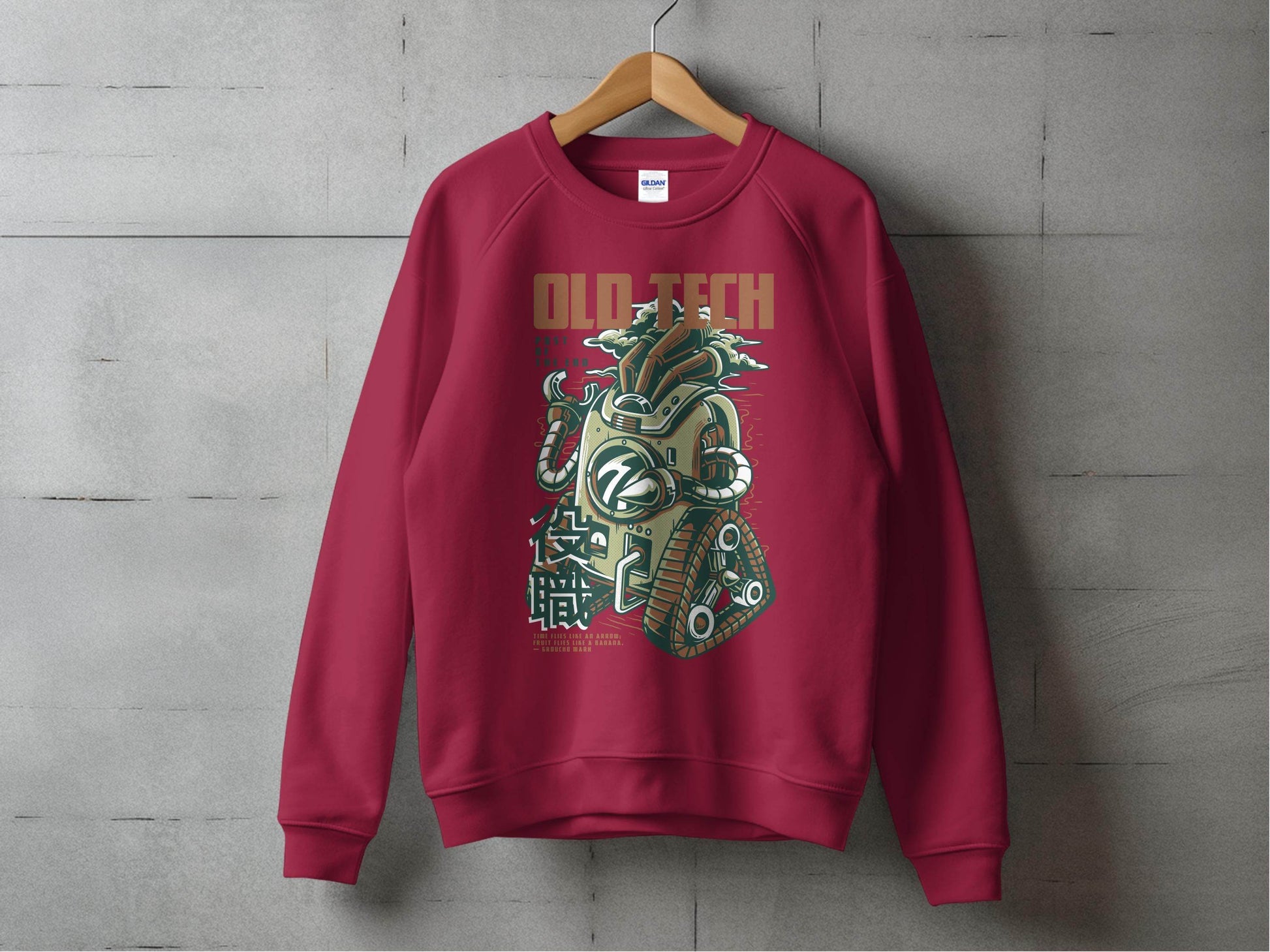 Old Tech Post End Cool Robot Design Graphic Sweater - Design & Vybe