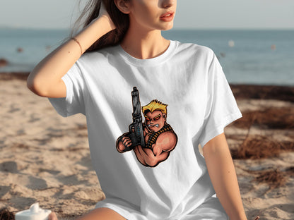 Strong Arm Cartoon Character T-shirt Graphic Design product