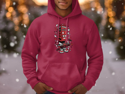 Unique DJ Music Police Box Design Graphic Hoodie - Design & Vybe