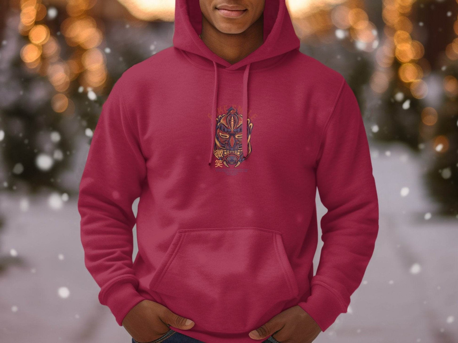 Fake Smile Japanese Mask Design Graphic Hoodie - Design & Vybe