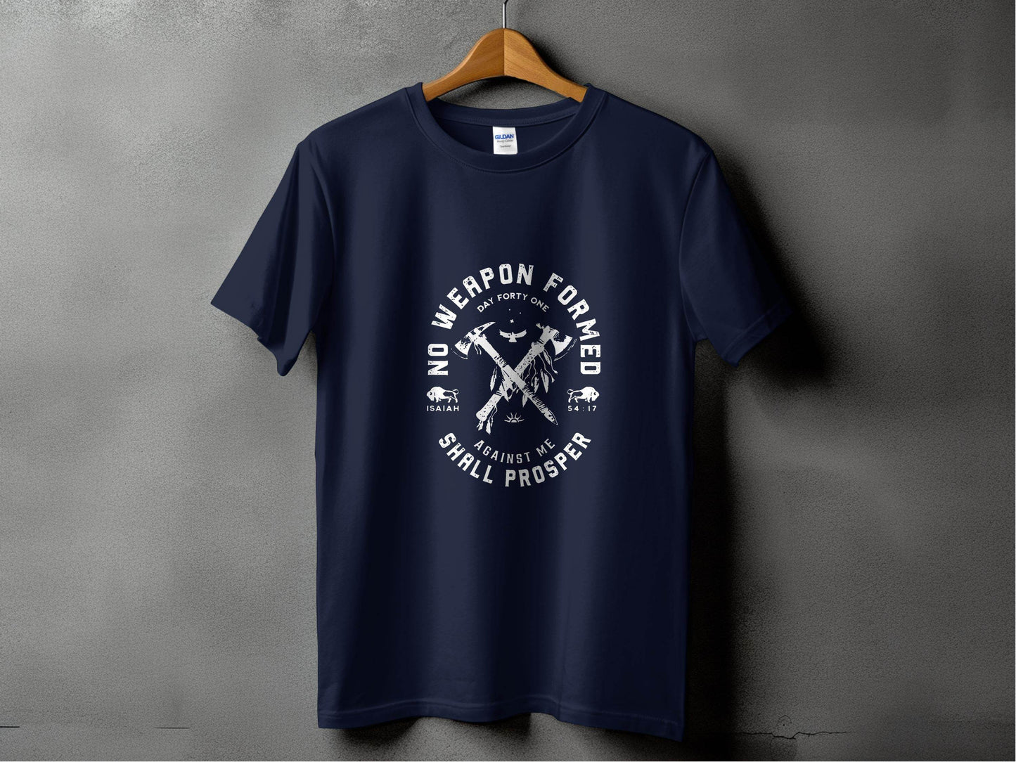No Weapon Formed Against Me Shall Prosper Isaiah T-Shirt - Design & Vybe