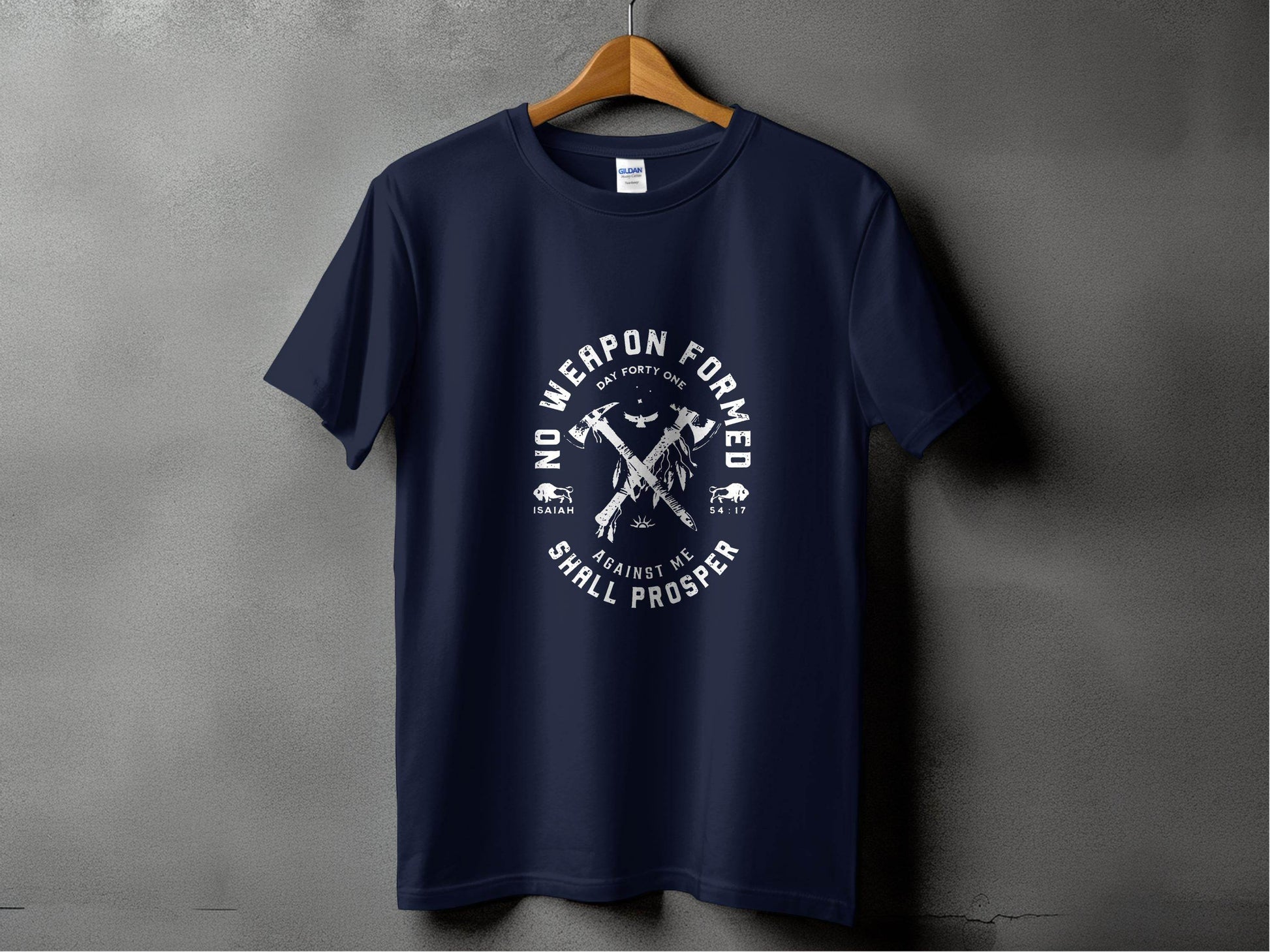 No Weapon Formed Against Me Shall Prosper Isaiah T-Shirt - Design & Vybe