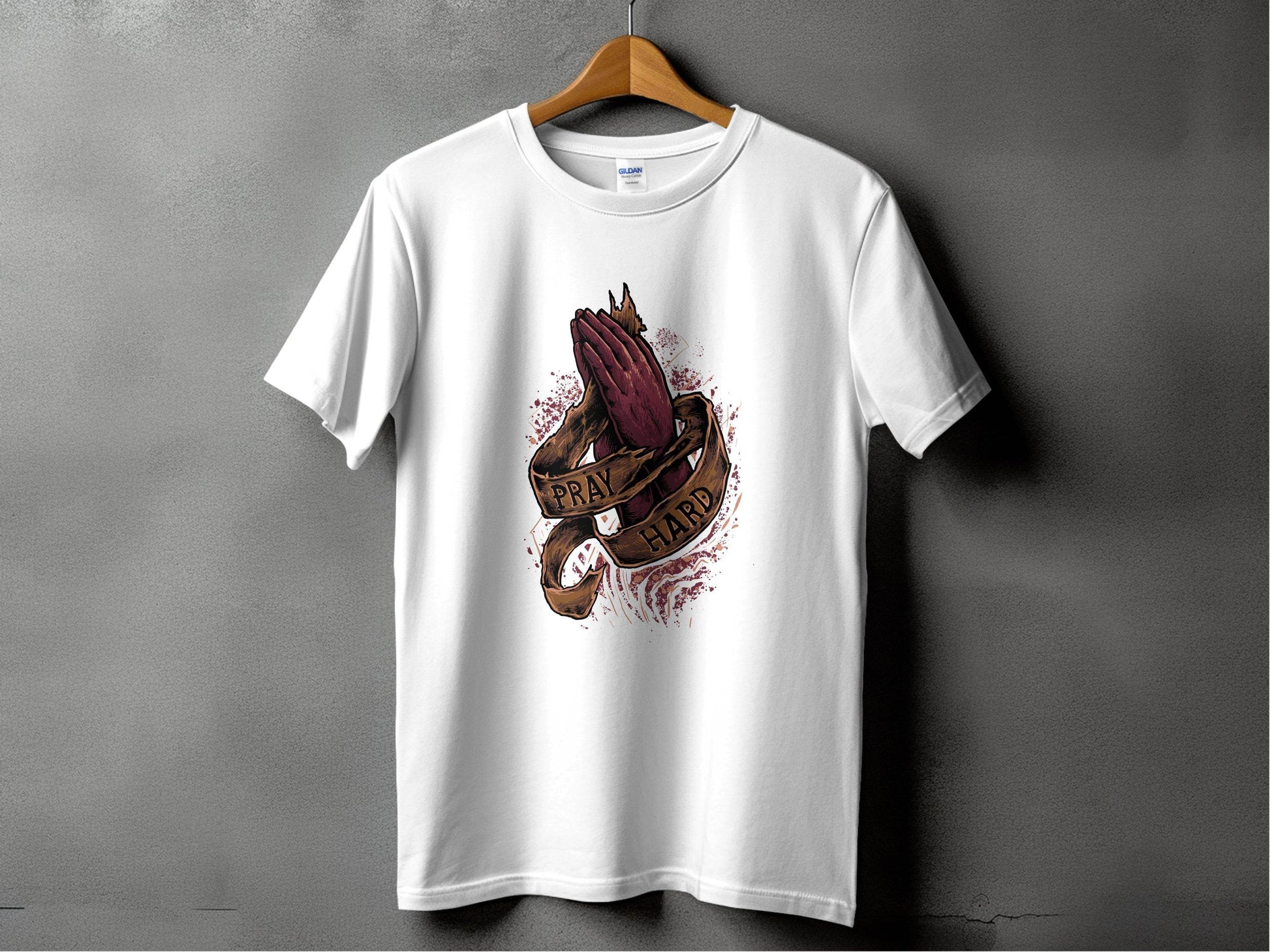 Pray Dark Hard Graphic Design T-Shirt - Design & Vybe