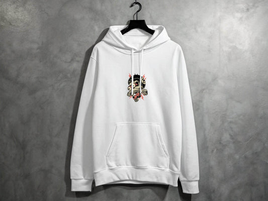Eight Ball Spiked Helmet Skeleton Ride On Hoodie - Design & Vybe