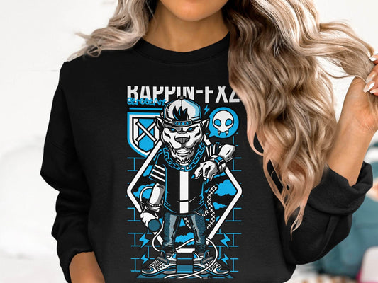 Street Art Urban Panther DJ Design Illustration Sweater - Design & Vybe