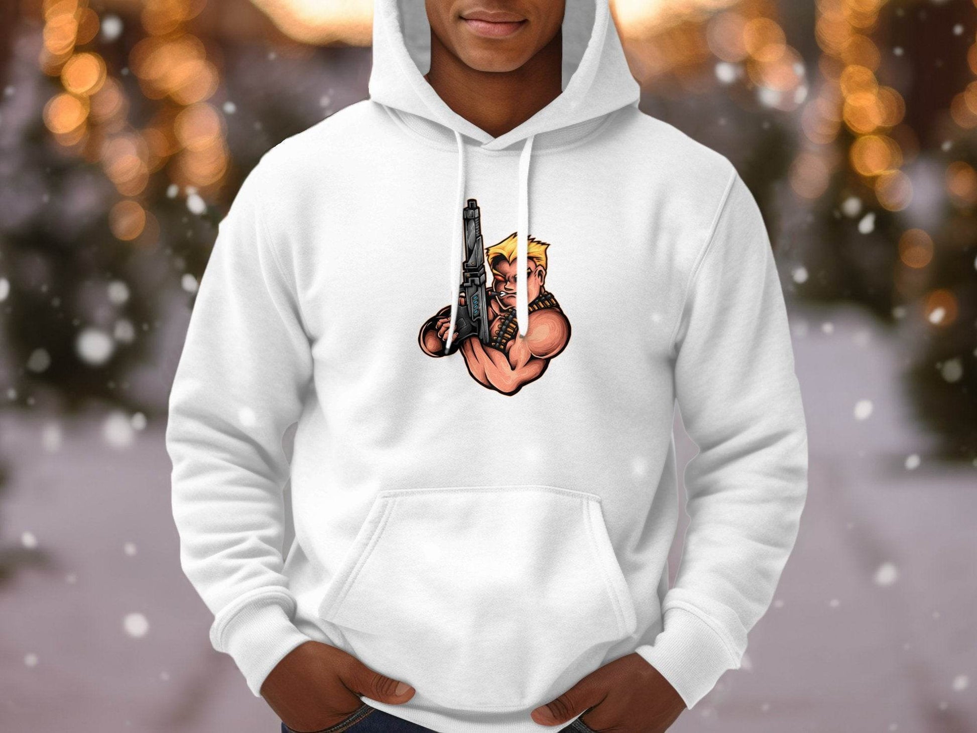 Fierce Cartoon Character with Gun Design Sweater - Design & Vybe