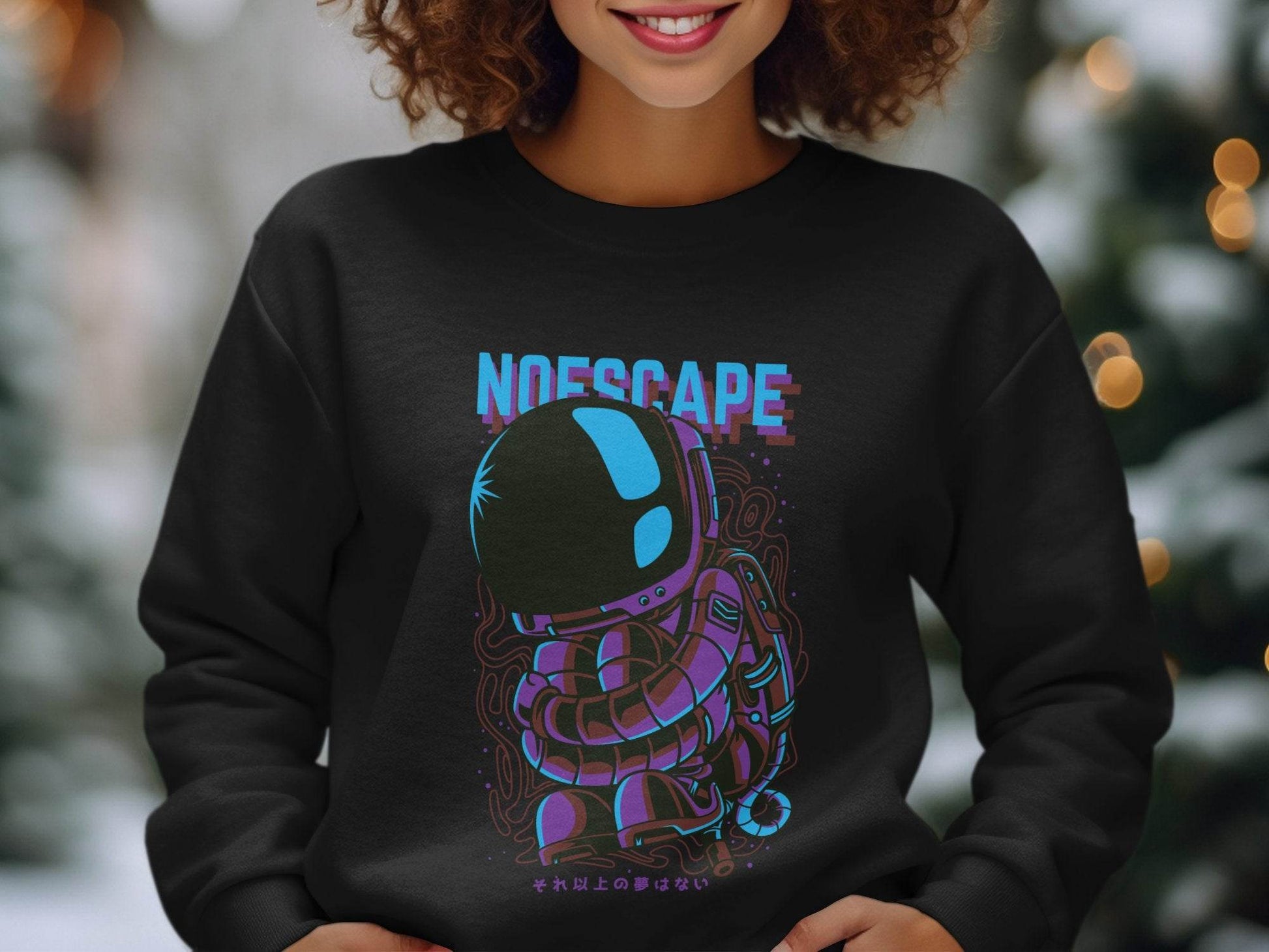 No Escape Spaceman Illustration Graphic Sweater - Design & Vybe