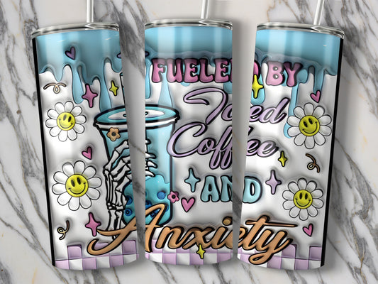 Fueled By Iced Coffee And Anxiety Tumbler product