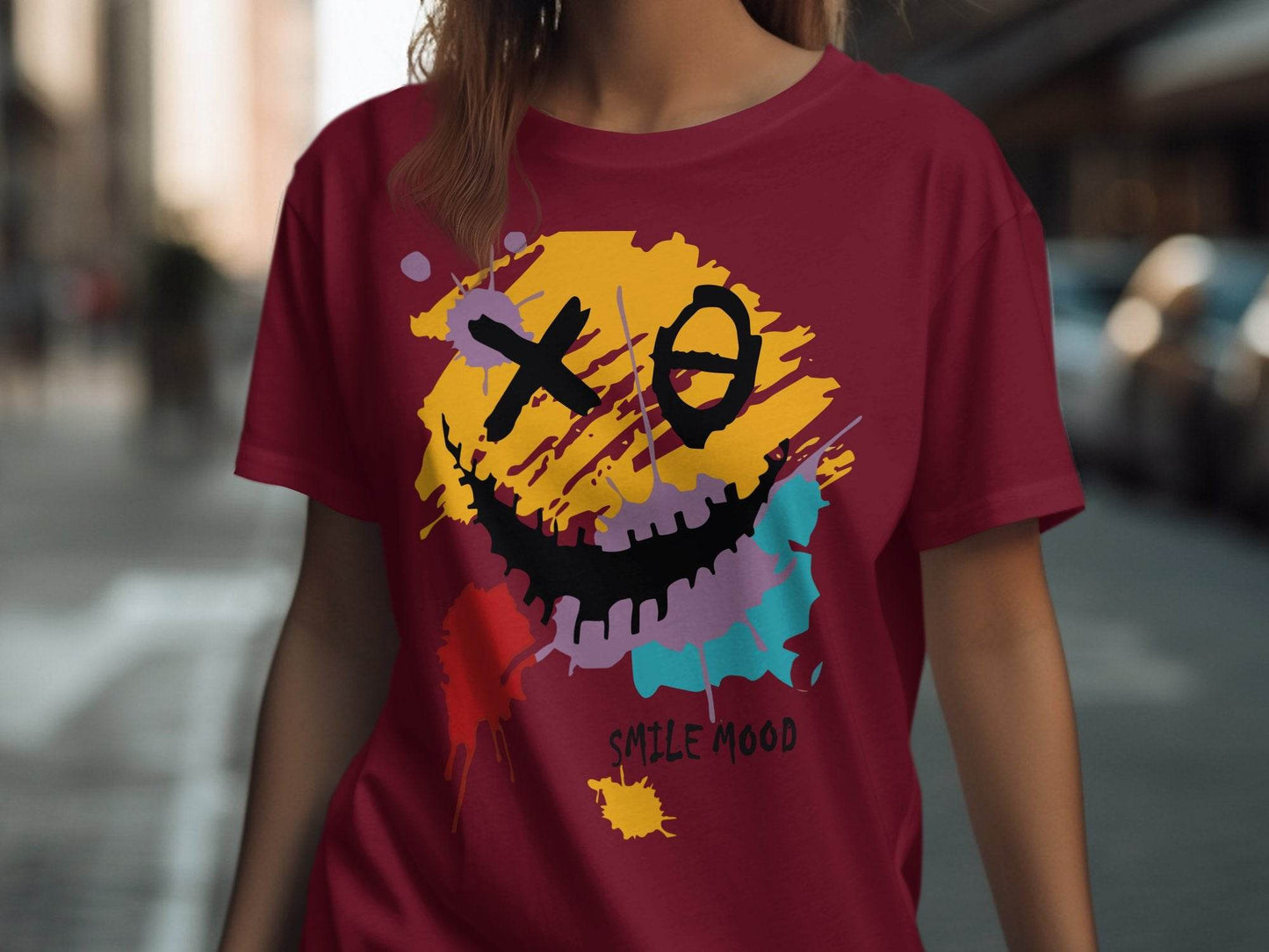 Colorful Smile Mood Abstract Art T-Shirt - Design & Vybe