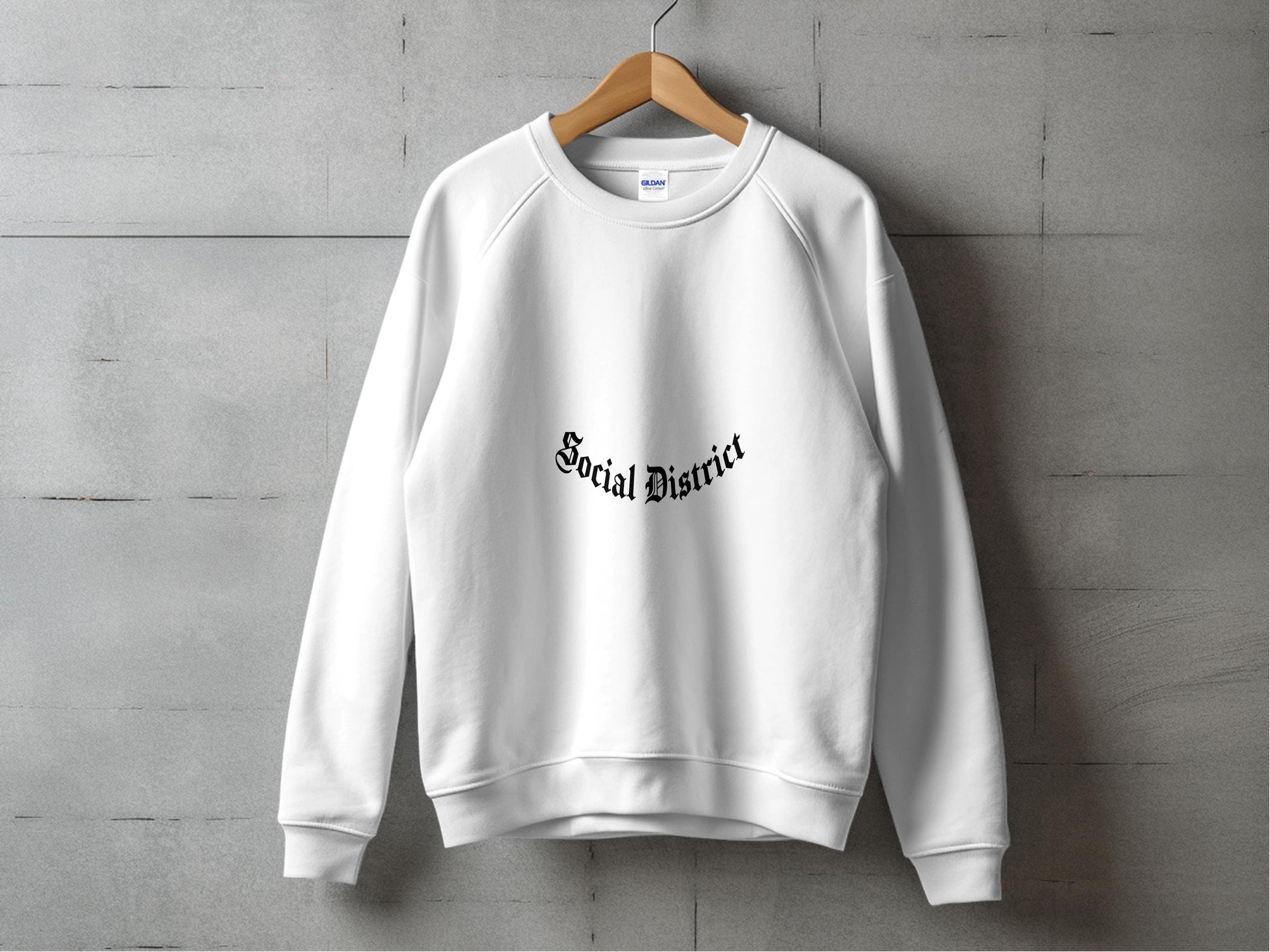 Social District White Sweatshirt Apparel Product