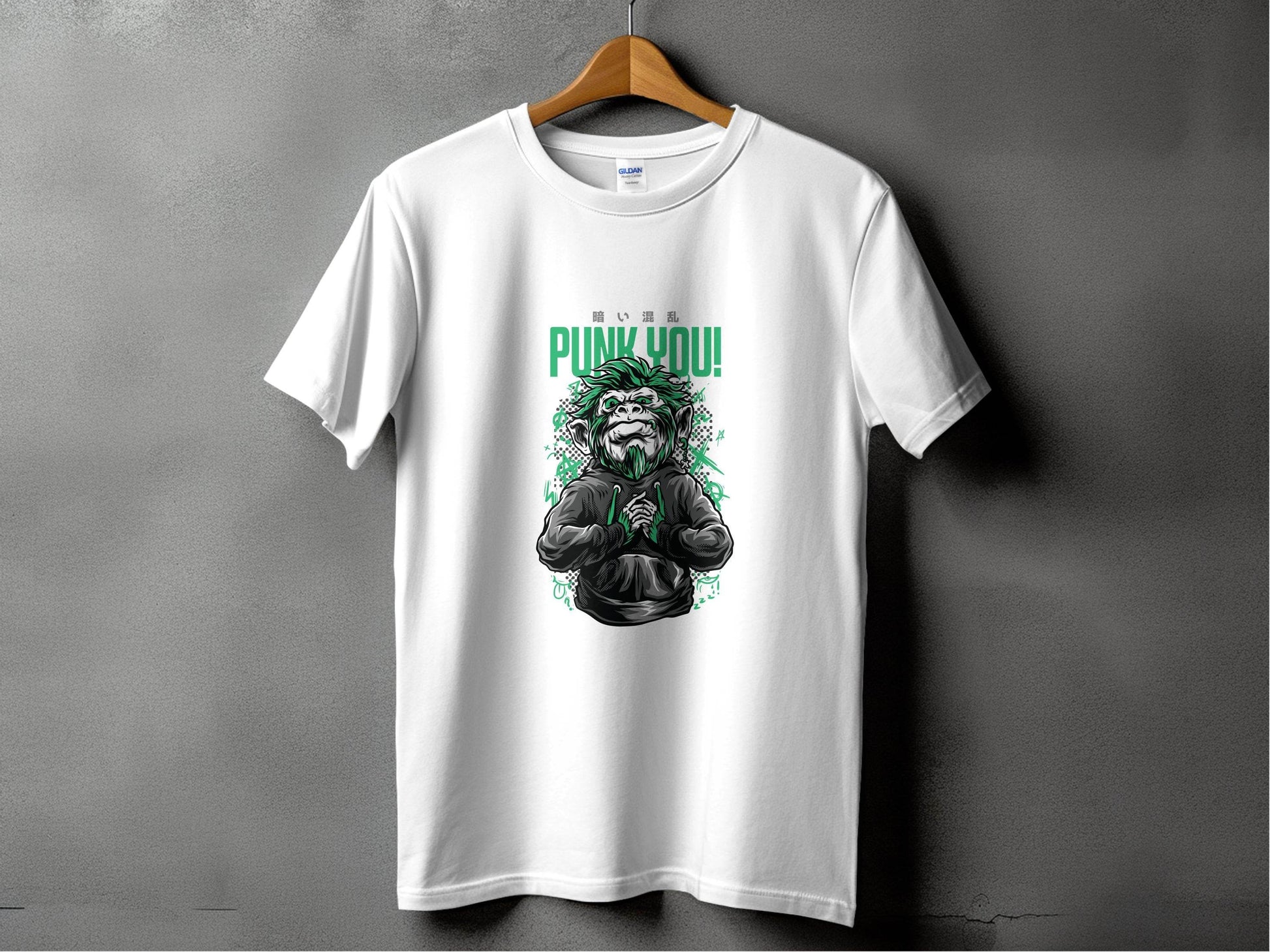 Punk You Green Hair Ape Graphic Style Unisex T-Shirt - Design & Vybe