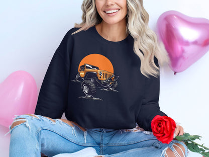 Off-Roading Graphic Printed Adventure Sweater - Design & Vybe