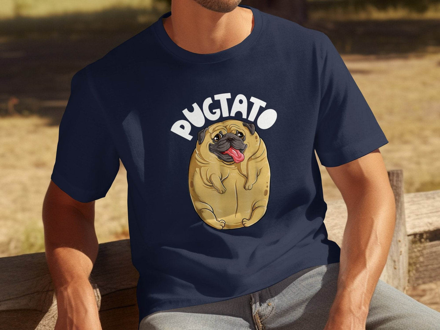 Cute Pugtato Pug Lover Design Graphic T-Shirt - Design & Vybe
