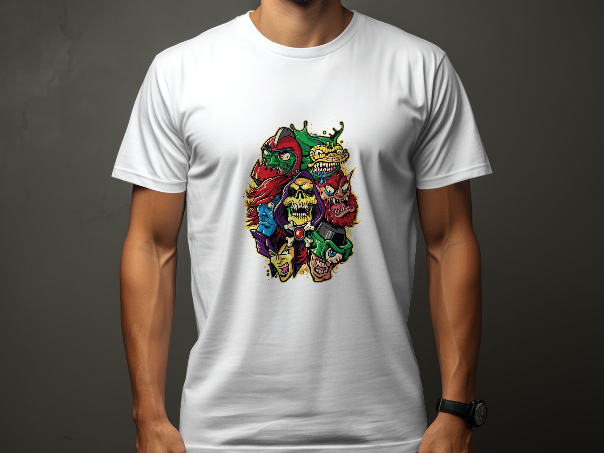 Colorful Graphic Print T-shirt Cool Artistic Design product