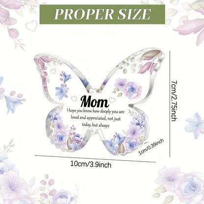 Heartfelt Butterfly Acrylic Keepsake for Mom