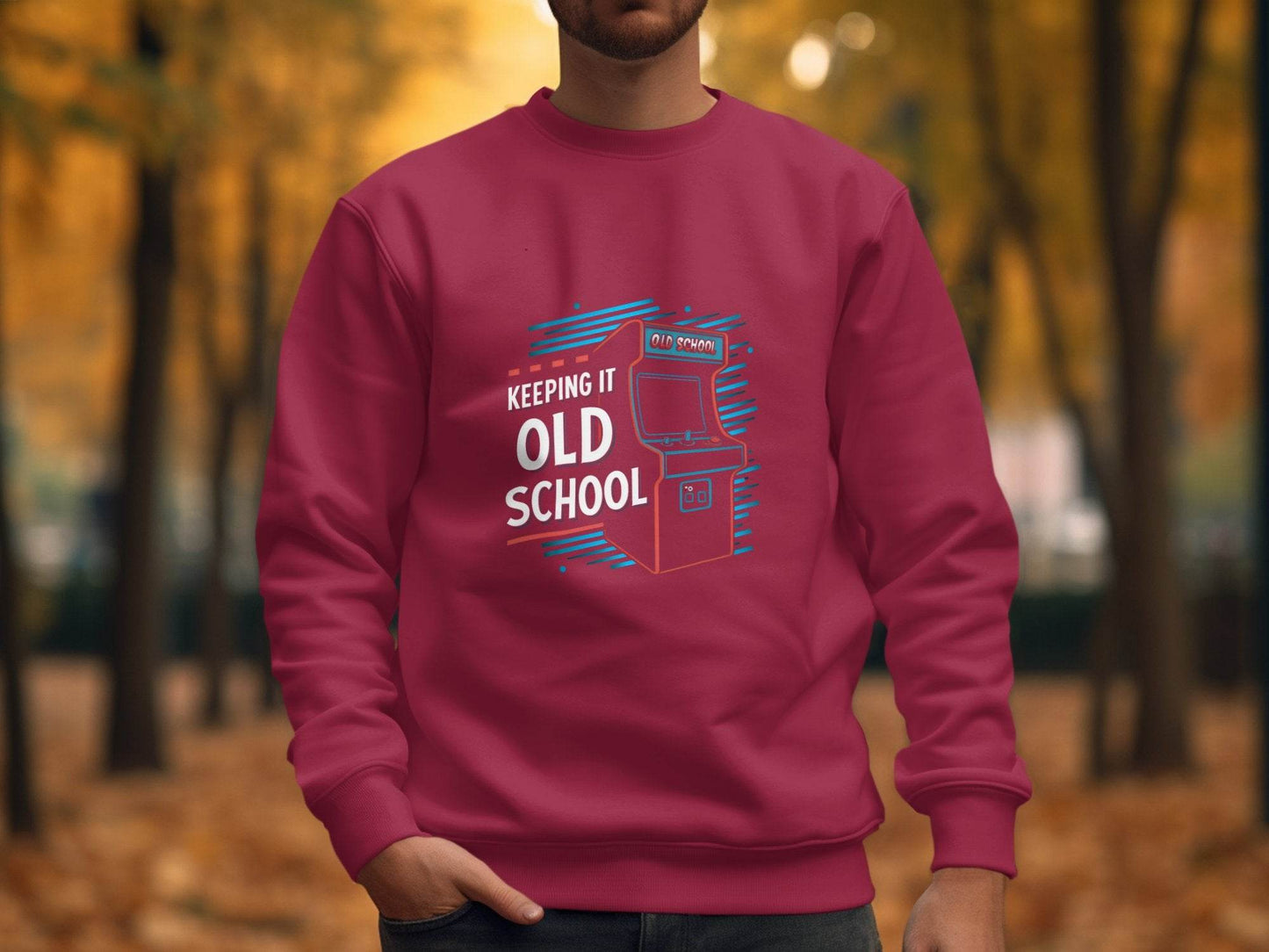 Keeping It Old School Vintage Arcade Game Machine Sweater - Design & Vybe
