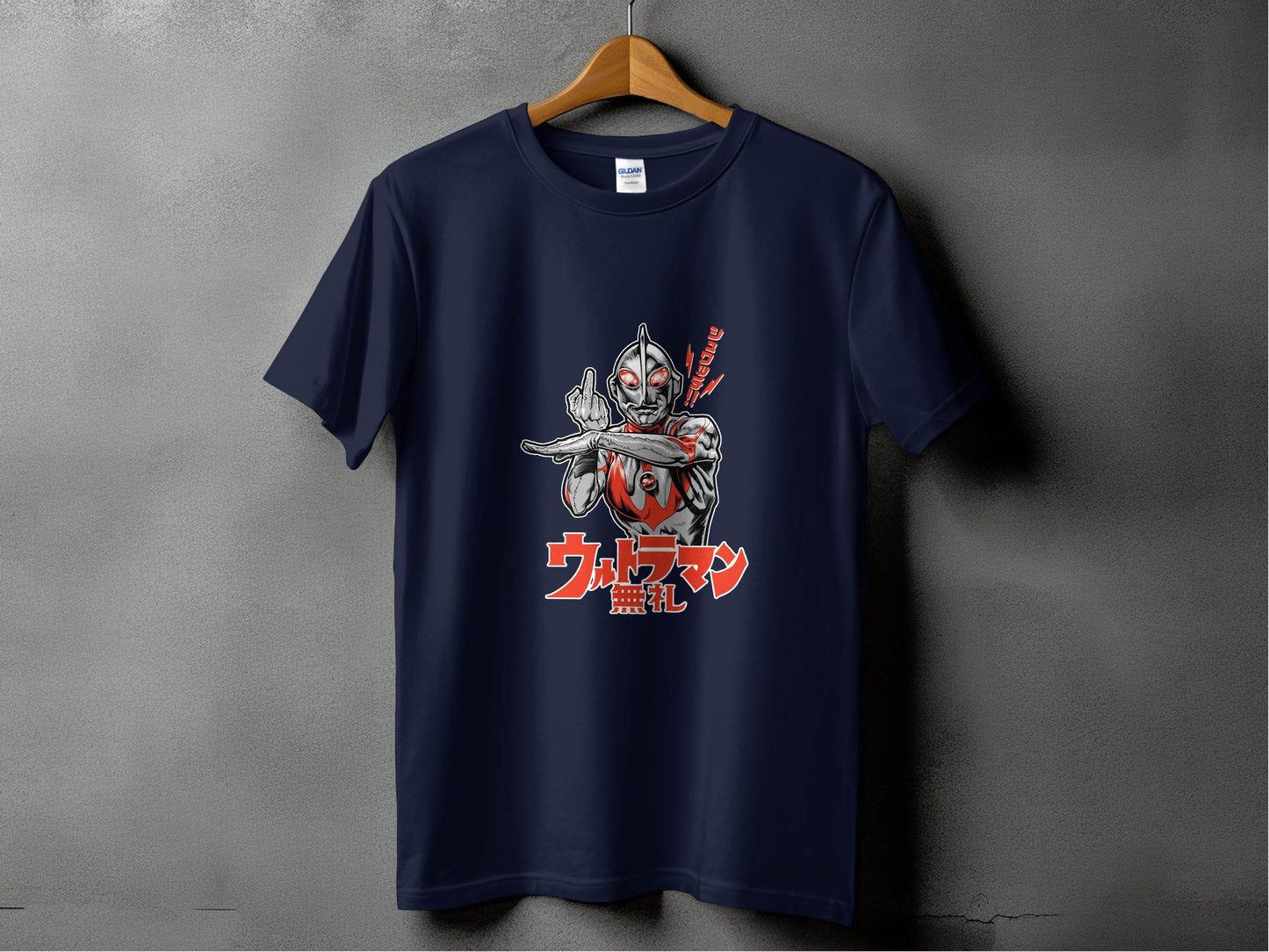 Ultraman Giving Middle Finger Bold Graphic Style T-Shirt - Design & Vybe