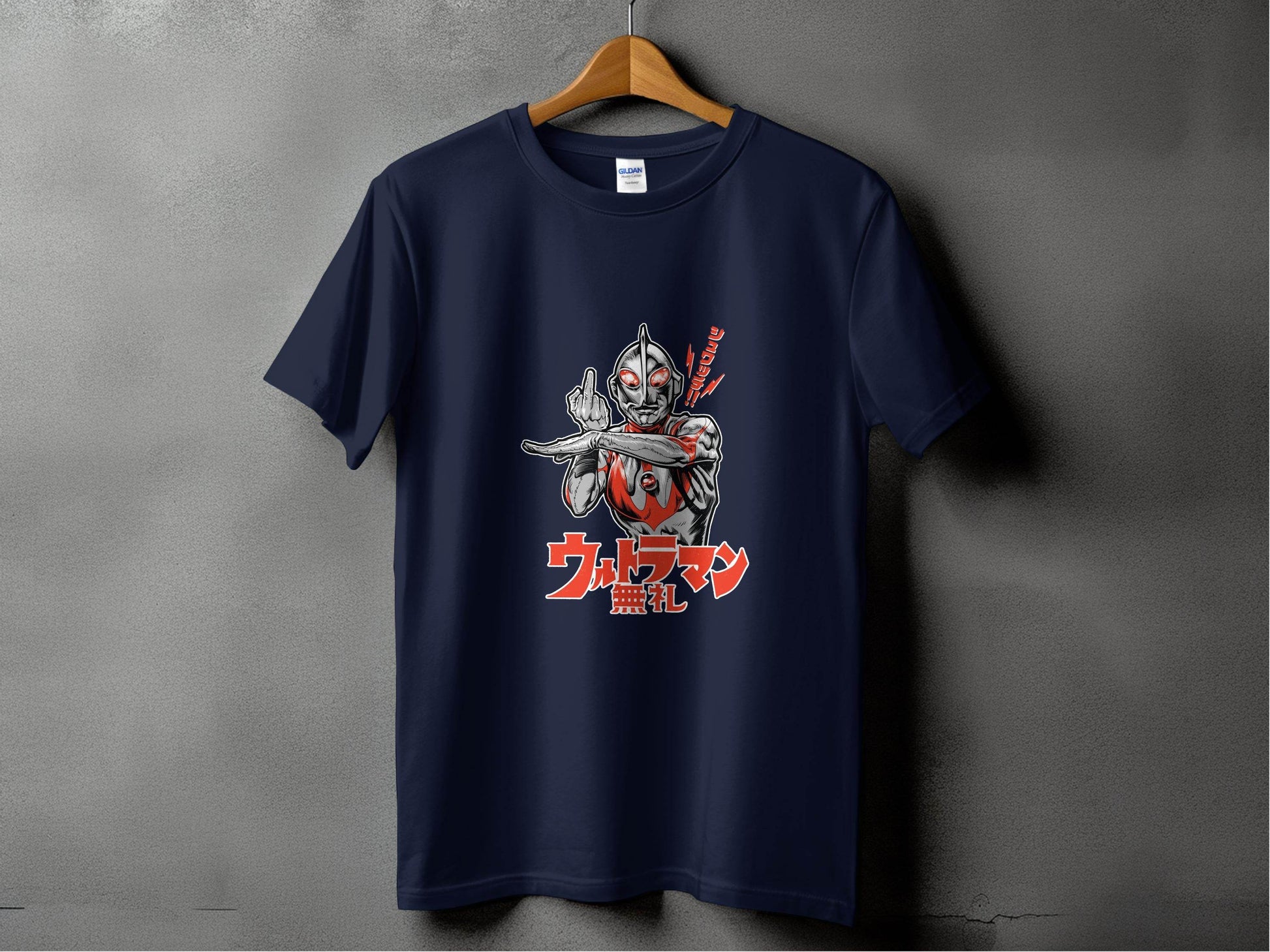 Ultraman Giving Middle Finger Bold Graphic Style T-Shirt - Design & Vybe