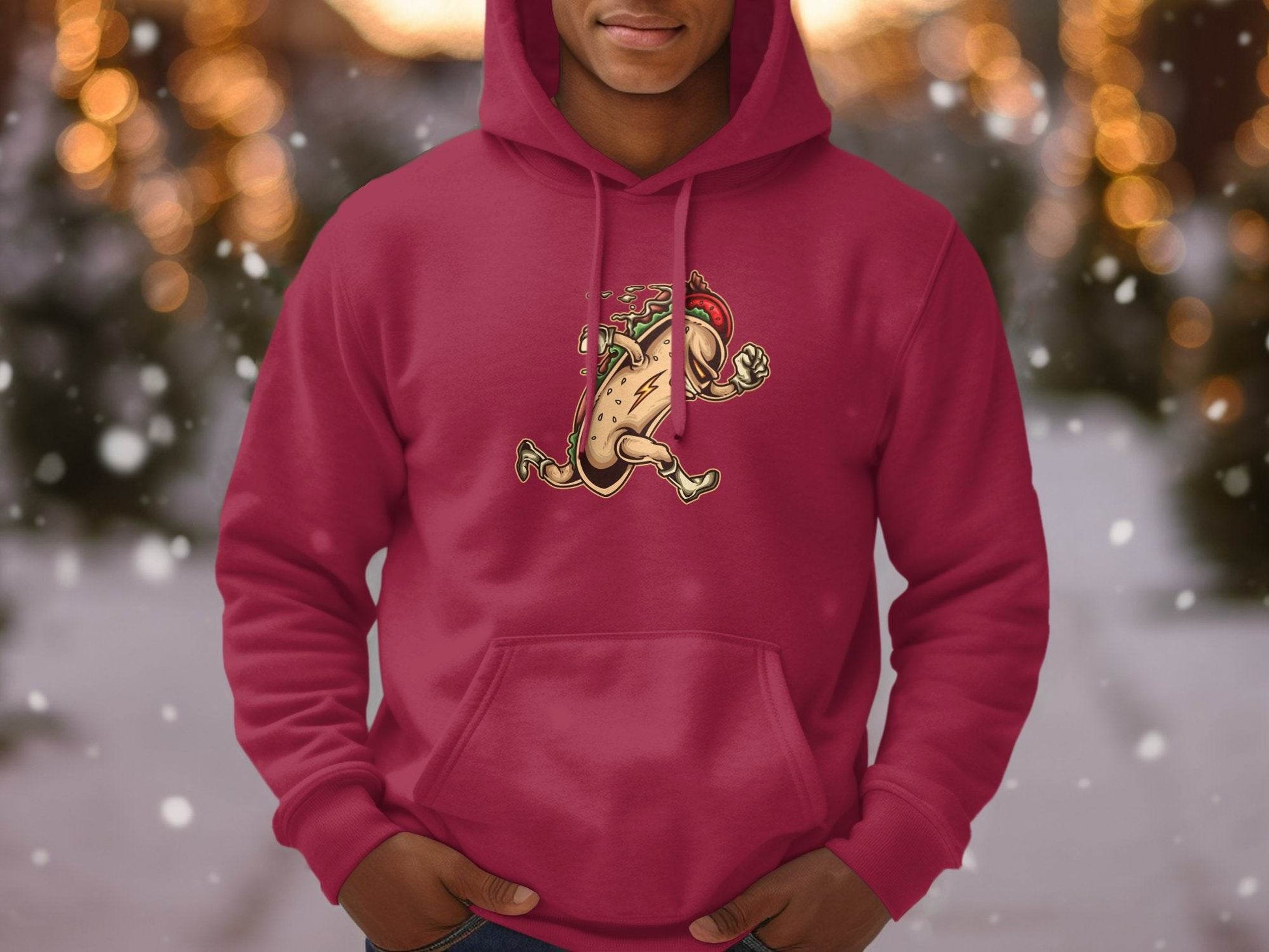 Hot Dog Running Taco Graphic Hoodie - Design & Vybe