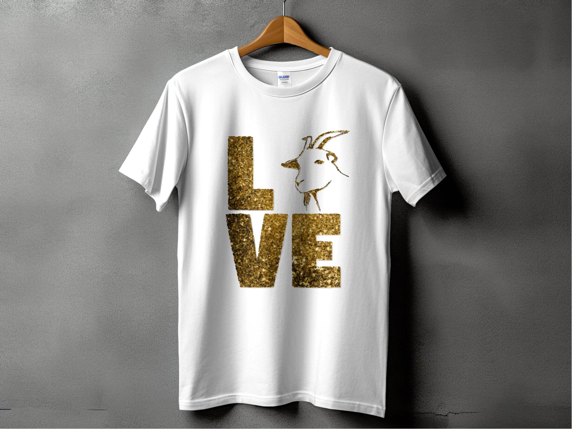 Love Goat Glitter Fun Trendy T-Shirt - Design & Vybe